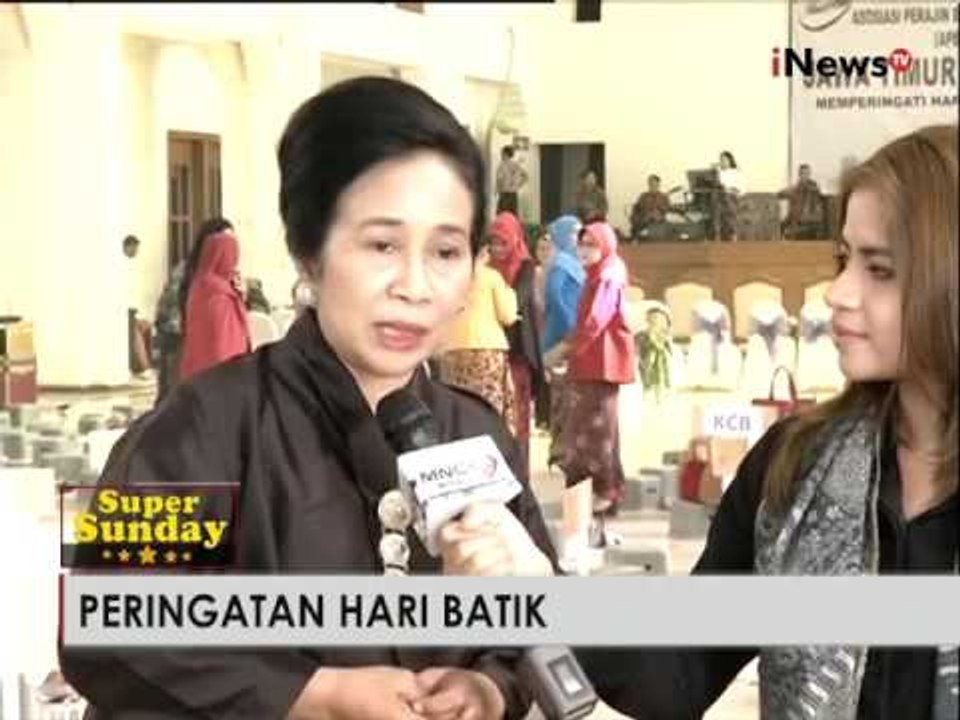 Live report : peringati hari Batik, Jatim gelar acara Jatim Membatik - iNews Pagi Super Sunday 02/10