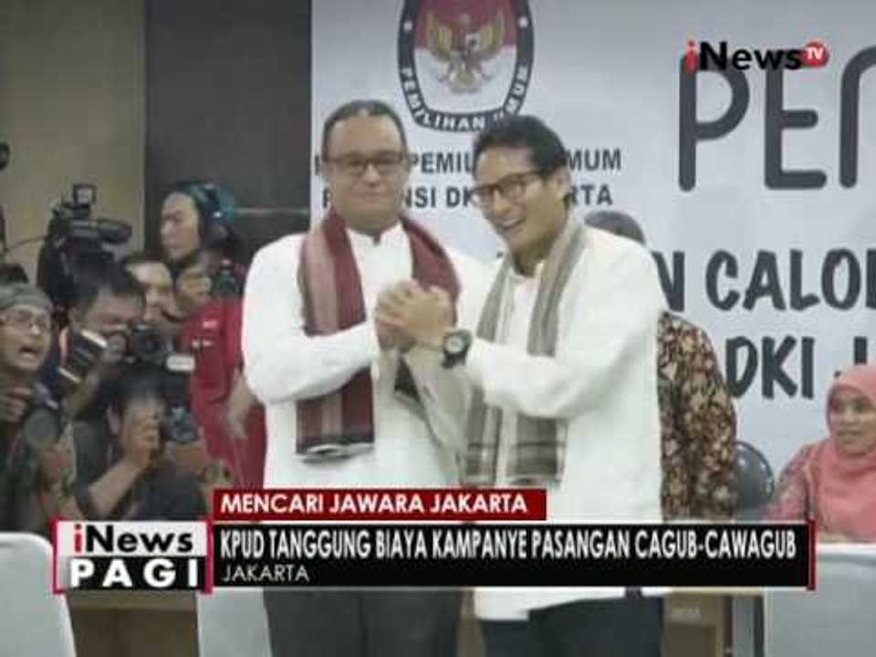 KPUD DKI akan menanggung biaya kampanye Cagub & Cawagub - iNews Pagi 06/10