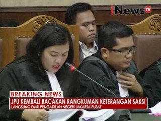 Sidang Tuntutan Jessica #MisteriKematianMirna 01 - iNews Breaking News 05/10