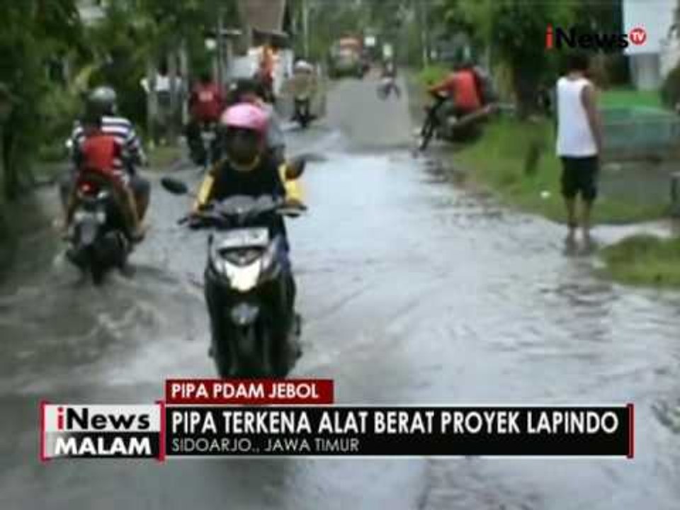 Sambungan pipa PDAM di Sidoarjo jebol, ribuan saluran air bersih terhambat - iNews Malam 04/10