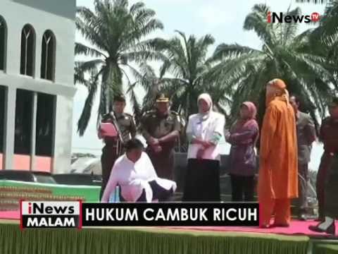 Pelaksanaan hukum cambuk di Aceh Tamiang berlangsung ricuh - iNews Malam 06/10