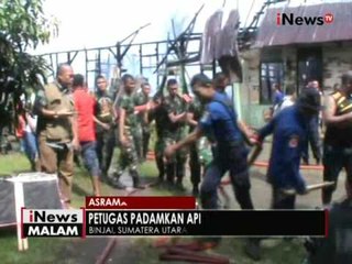 3 rumah di asrama TNI di Binjai ludes terbakar - iNews Malam 09/10