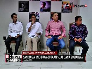 Sandiago Uno buka-bukaan dana sosialisasi - iNews Siang 14/10