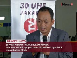 Suparji : Keterangan hari ini penting karena mempengaruhi putusan hakim - iNews Breaking News 20/10