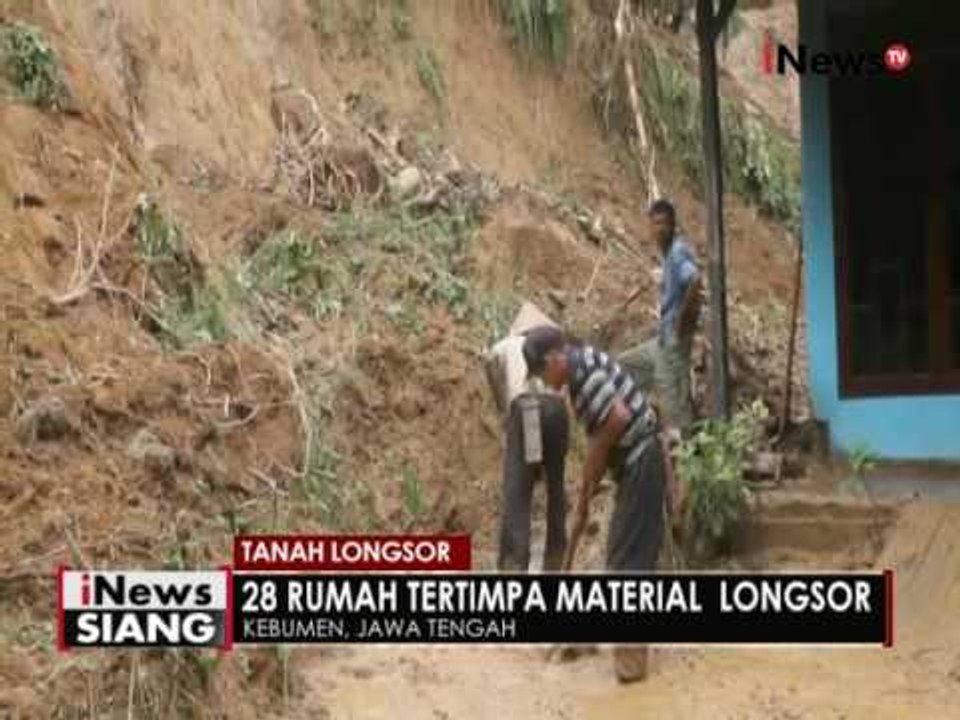Hujan deras dan angin kencang akibatkan longsor di Kebumen - iNews Siang 24/10