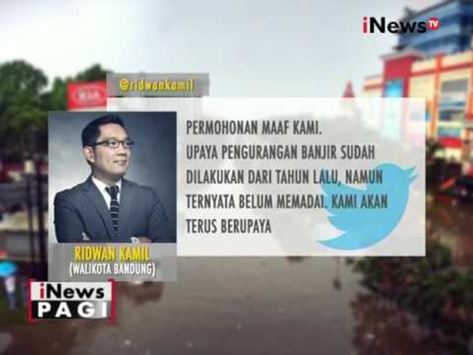 Ridwan Kamil di akun Sosmednya meminta maaf atas banjir di Bandung - iNews Pagi 25/10