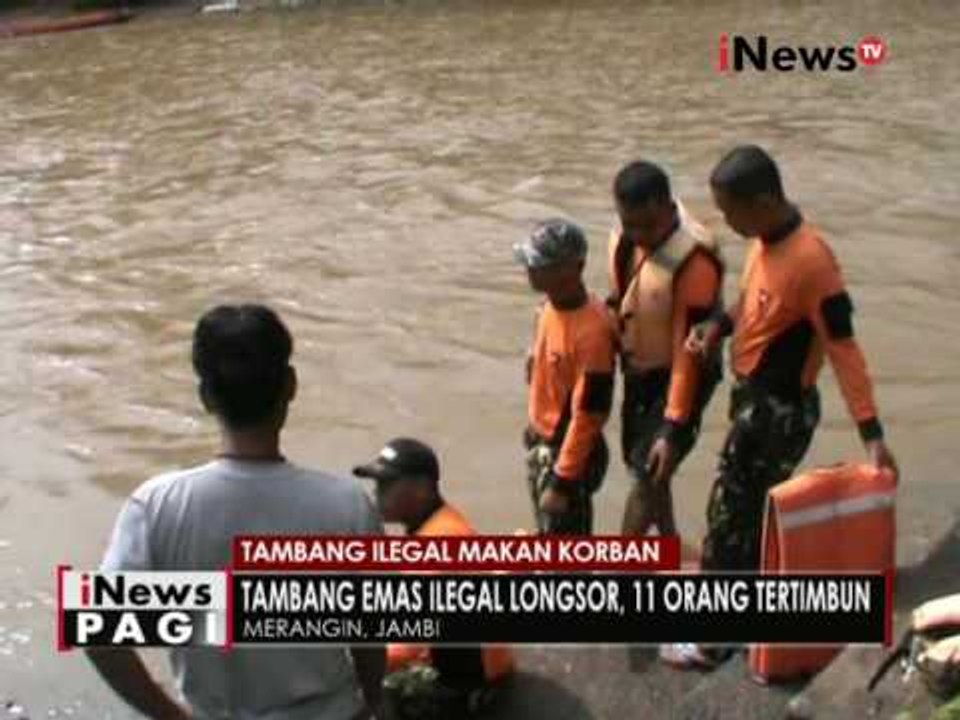 11 Orang tambang ilegal di Jambi yang terjebak dilubang, telah dievakuasi petugas - iNews Pagi 26/10