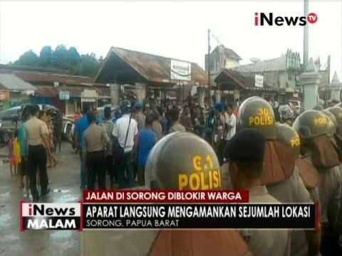 Keluarga korban pembacokan di Sorong lakukan blokir jalan - iNews Malam 26/10