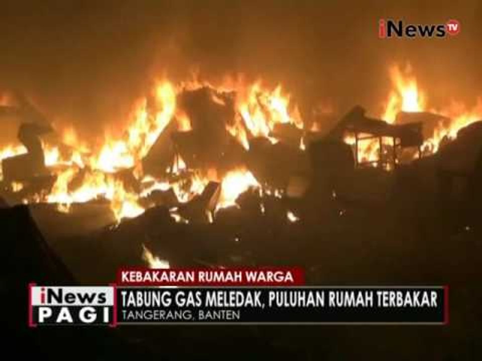 Puluhan rumah warga di Tangerang ludes terbakar, diduga akibat tabung gas meledak - iNews Pagi 01/11