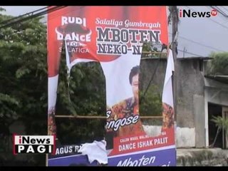 Sejumlah Baliho milik paslon di Salatiga, Jateng dirusak orang tak dikenal - iNews Pagi 01/11