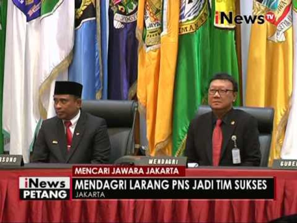 Mendagri melarang PNS jadi Tim sukses calon pimpinan daerah - iNews Petang 31/10