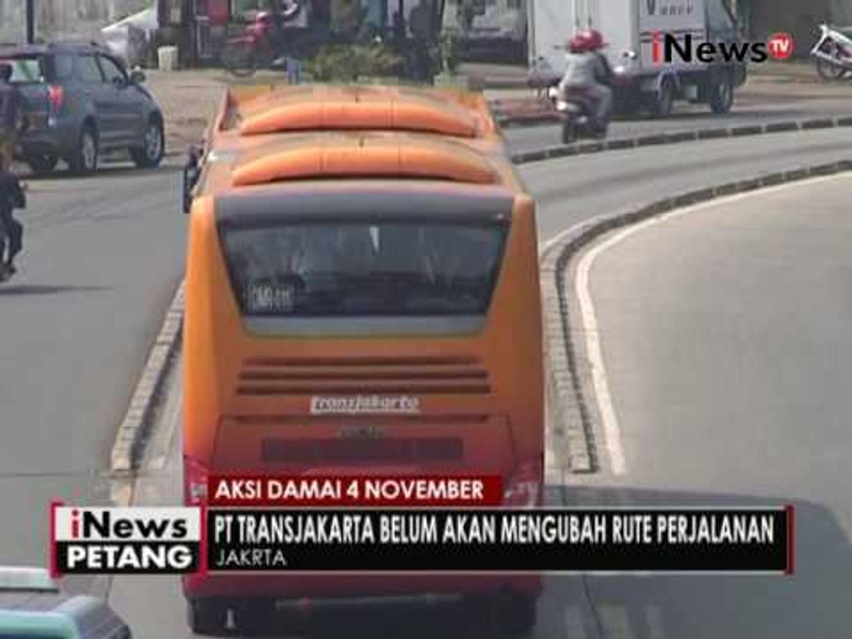 PT TransJakarta pastikan belum ada rute pengalihan perjalanan - iNews Petang 03/11
