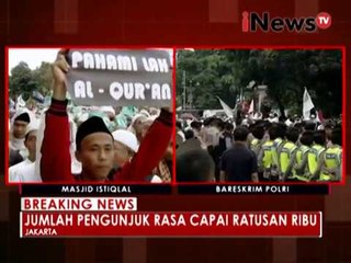 Jumlah pengunjuk rasa capai ratusan ribu memadati jalan Jakarta - iNews Breaking News 04/11