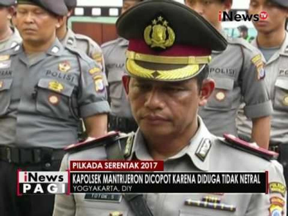Seorang Kapolsek di Jogja dicopot dari jabatannya karna tidak netral - iNews Pagi 08/11