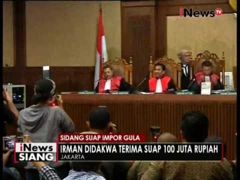 Irman Gusman didakwa terima suap 100 juta & dituntut minimal 4 tahun penjara - iNews Siang 08/11