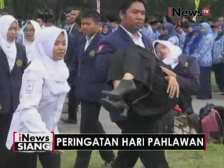 Puluhan pelajar jatuh pingsan saat mengikuti upacara peringatan hari Pahlawan - iNews Siang 10/11