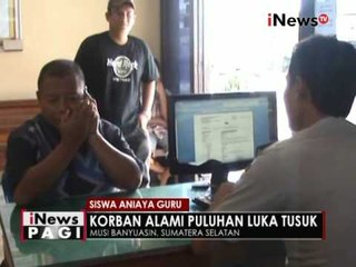 Tak terima ditegur, seorang murid tega tusuk gurunya hingga kritis - iNews Pagi 09/11