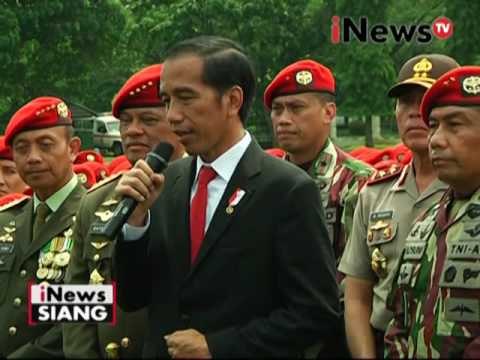 Jokowi kunjungi Kopassus disambut yel yel oleh prajurit - iNews Siang 11/11