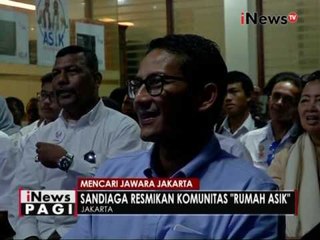 Sandiaga Uno resmikan komunitas "Rumah Asik" di Kemang, Jaksel - iNews Pagi 14/11