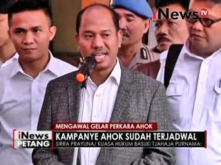 Memilih berkampanye, Ahok tak hadiri gelar perkara - iNews Petang 15/11