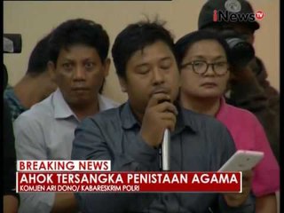 Sesi tanya jawab media & Kabareskrim pasca penetapan tersangka Ahok - iNews Breaking News 16/11