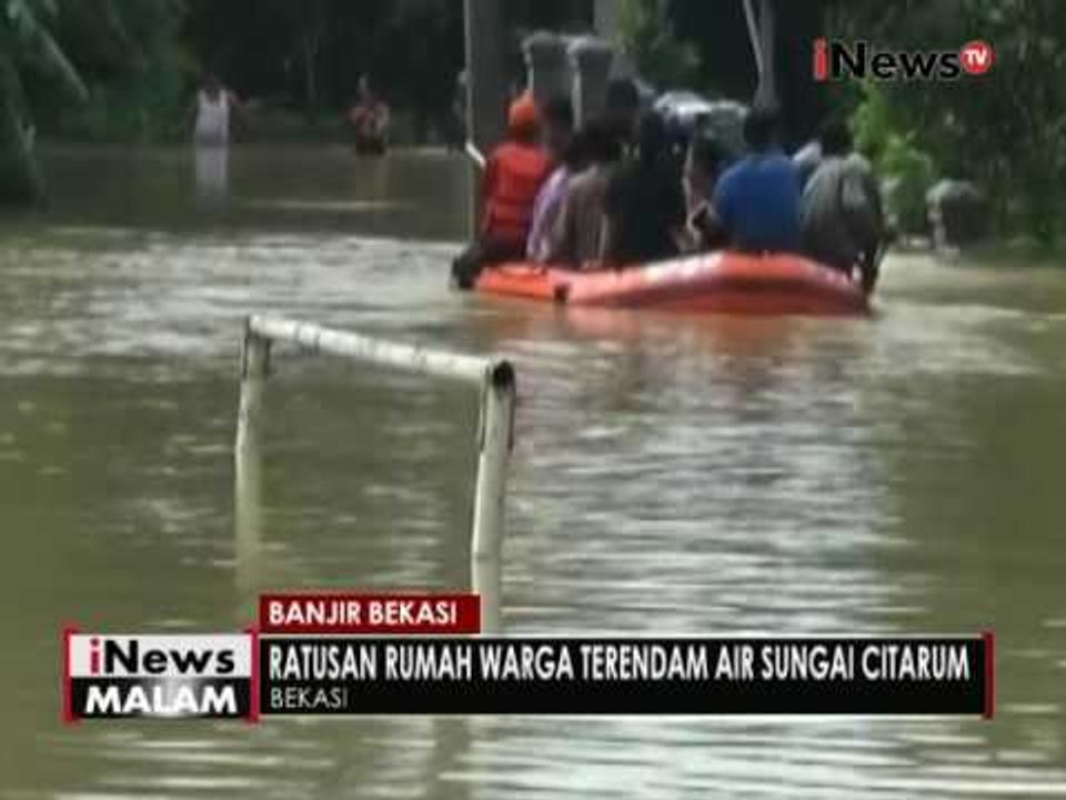 Meluapnya sungai Citarum, ratusan rumah didua desa di Bekasi terendam banjir - iNews Malam 14/11