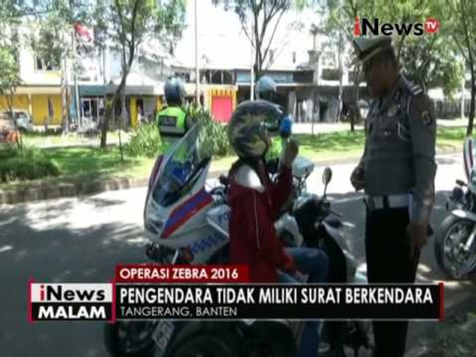 Hari pertama Operasi Zebra di Tangerang diwarnai kenekatan pengendara - iNews Malam 16/11