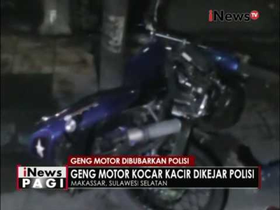 Tim Jatanras Polres Makassar kejar geng motor hingga kocar kacir - iNews Pagi 22/11
