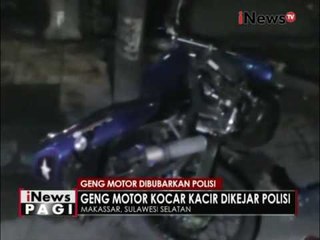 Tim Jatanras Polres Makassar kejar geng motor hingga kocar kacir - iNews Pagi 22/11