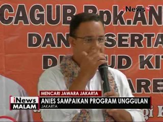 Anies sampaikan program unggulan didepan warga rusun Jakbar - iNews Malam 28/11
