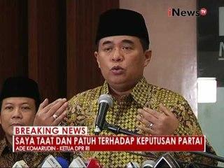 Ade Komarudin : Saya siap menerima keputusan Partai - iNews Breaking News 28/11