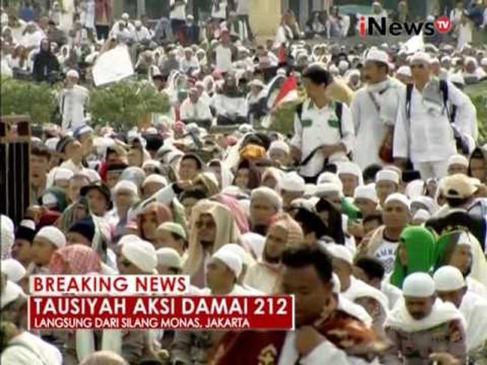Peserta aksi damai 212 di Monas dengarkan Tausiyah - iNews Breaking News 02/12