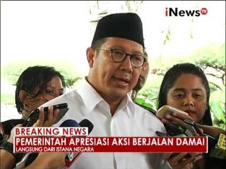 Lukman Hakim : Pemerintah apresiasi aksi berjalan damai - iNews Breaking News 02/12