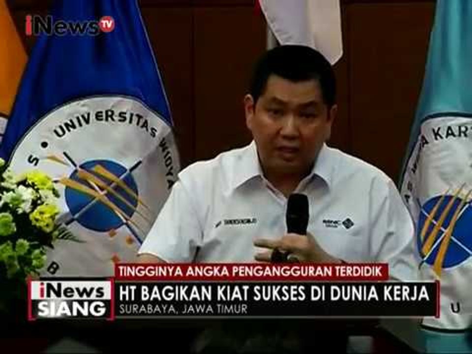 HT bagikan kiat sukses di dunia kerja kepada wisudawan di Surabaya - iNews Siang 09/12