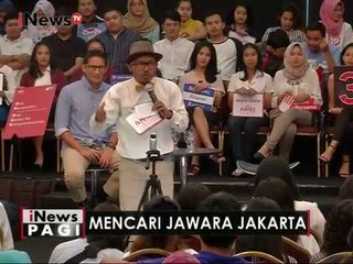 Paslon Anies & Sandi hadiri acara rabu bersama dengan anak muda Jakarta - iNews Pagi 22/12