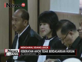 JPU tolak nota keberatan Ahok - iNews Petang 20/12