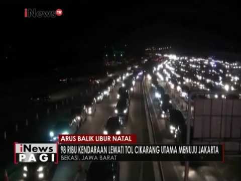 Lebih dari 98 ribu kendaraan yang melintas di Tol Cikarang Utama saat arus balik - iNews Pagi 27/12