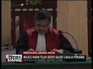 Majelis Hakim menolak nota keberatan Ahok - iNews Siang 27/12