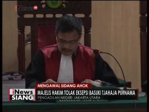 Majelis Hakim menolak nota keberatan Ahok - iNews Siang 27/12