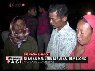 Download Video: Akibat rem blong, Bus pariwisata masuk jurang sedalam 10 meter di Magelang - iNews Pagi 27/12