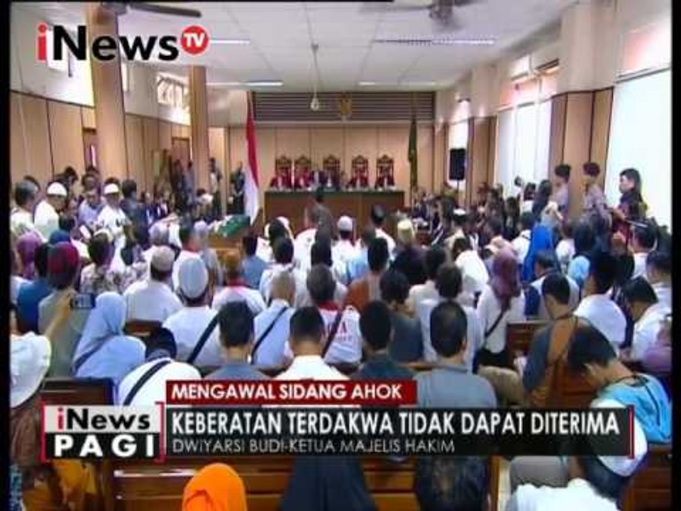 Eksepsi ditolak, sidang Ahok akan dilanjutkan - iNews Pagi 28/12