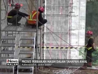 Sejumlah retakan kembali ditemukan di jembatan Cisomang Tol Cipularang - iNews Malam 29/12