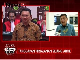 Tanggapan perjalanan sidang Ahok - iNews Siang 04/01