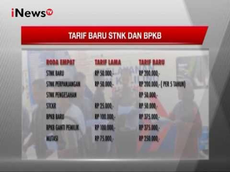 Daftar tarif baru STNK & BPKB yang akan naik hingga 3 kali lipat - iNews Pagi 05/01