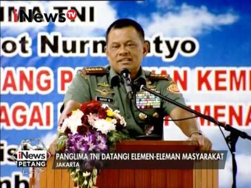 Dugaan penistaan agama, Panglima TNI datangi elemen-elemen masyarakat - iNews Petang 09/01