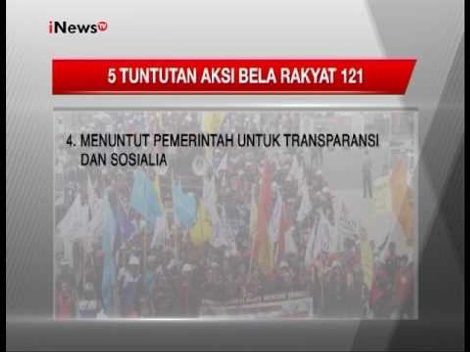 BEM seluruh Indonesia & Elemen Masyarakat menggelar aksi bela Rakyat 121 - iNews Pagi 12/01