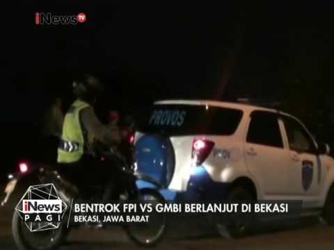 Bentrok FPI Vs GMBI berlanjut di Bekasi pada malam hari - iNews Pagi 13/01