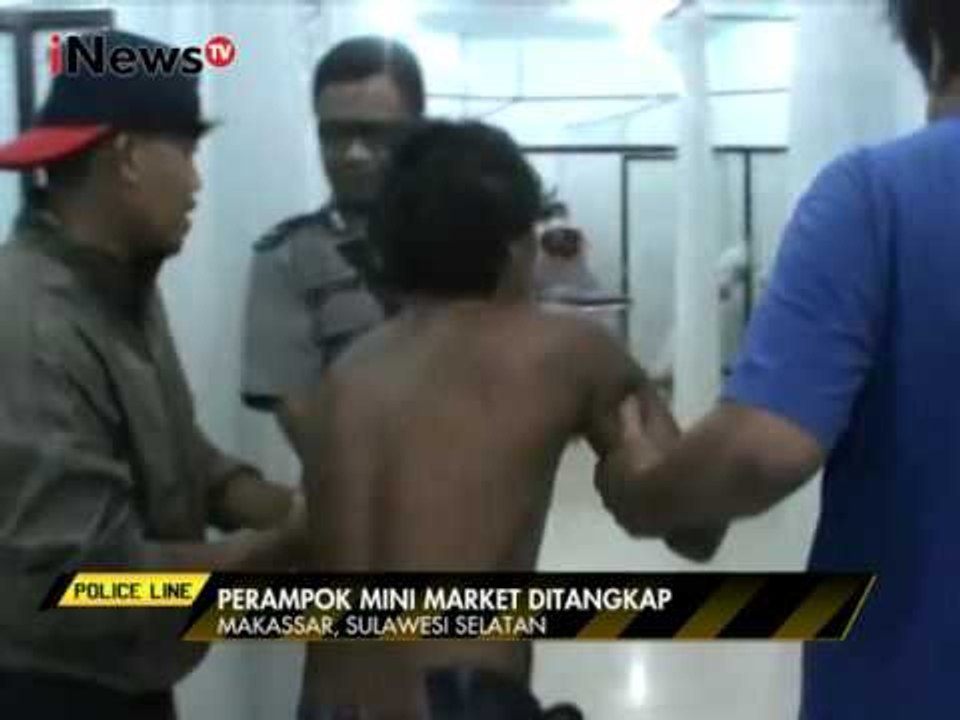 Polisi berhasil tangkap pelaku perampokan mini market di Makassar - Police Line 14/01