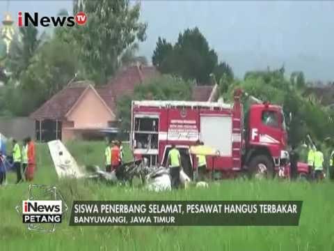 Pesawat latih milik sekolah penerbangan mendarat darurat dan terbakar - iNews Petang 16/01
