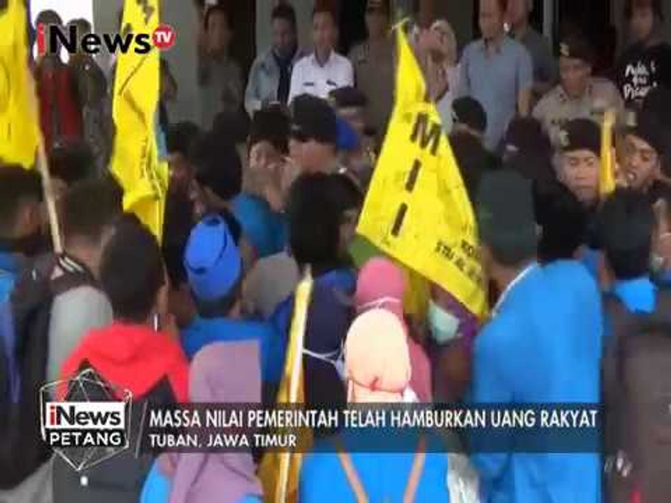 Pemerintah Dinilai Telah Hamburkan Uang Rakyat, Mahasiswa di Tuban Berdemo - iNews Petang 18/01
